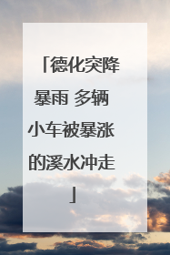 德化突降暴雨 多辆小车被暴涨的溪水冲走