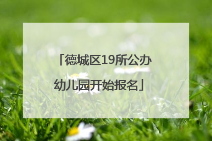 德城区19所公办幼儿园开始报名