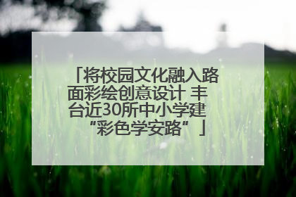 将校园文化融入路面彩绘创意设计 丰台近30所中小学建“彩色学安路”