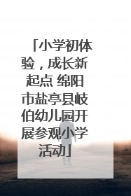 小学初体验，成长新起点 绵阳市盐亭县岐伯幼儿园开展参观小学活动