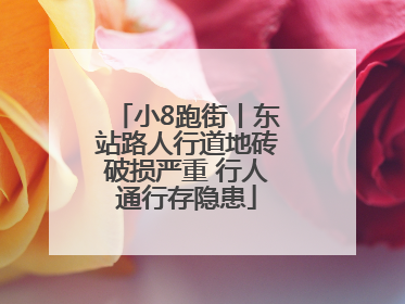小8跑街丨东站路人行道地砖破损严重 行人通行存隐患