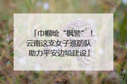 巾帼绘“枫警”！云南这支女子巡防队助力平安边境建设