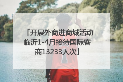 开展外商进商城活动 临沂1-4月接待国际客商13233人次