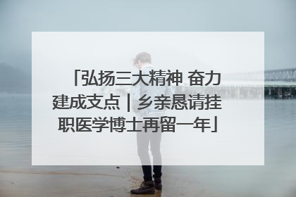 弘扬三大精神 奋力建成支点｜乡亲恳请挂职医学博士再留一年