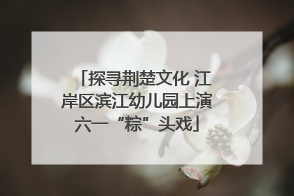 探寻荆楚文化 江岸区滨江幼儿园上演六一“粽”头戏