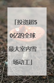 投资超50亿的全球最大室内雪场动工