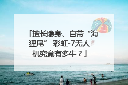 擅长隐身、自带“海狸尾” 彩虹-7无人机究竟有多牛？