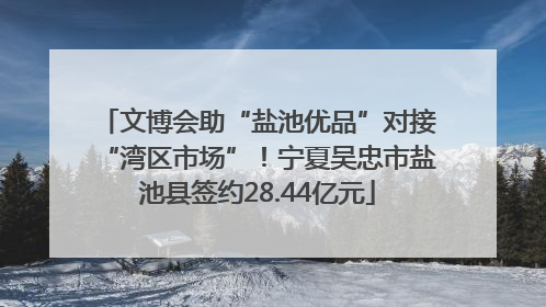 文博会助“盐池优品”对接“湾区市场”！宁夏吴忠市盐池县签约28.44亿元