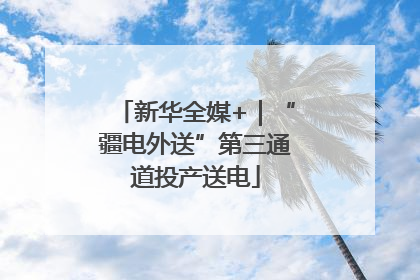 新华全媒+｜“疆电外送”第三通道投产送电
