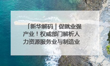 新华解码｜促就业强产业！权威部门解析人力资源服务业与制造业融合发展试点