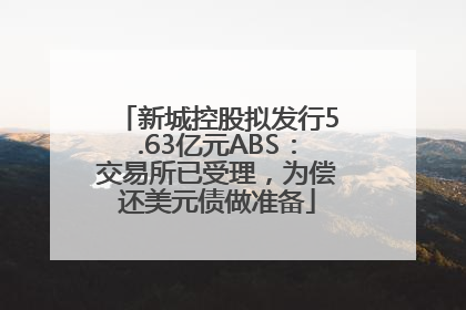 新城控股拟发行5.63亿元ABS：交易所已受理，为偿还美元债做准备