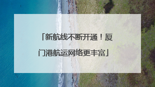 新航线不断开通！厦门港航运网络更丰富