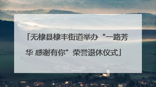 无棣县棣丰街道举办“一路芳华 感谢有你”荣誉退休仪式