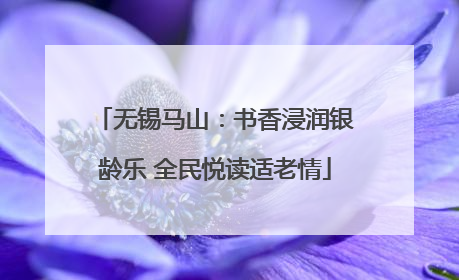 无锡马山：书香浸润银龄乐 全民悦读适老情