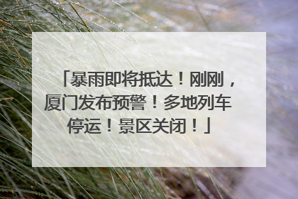 暴雨即将抵达！刚刚，厦门发布预警！多地列车停运！景区关闭！