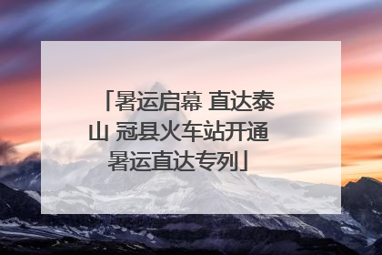 暑运启幕 直达泰山 冠县火车站开通暑运直达专列