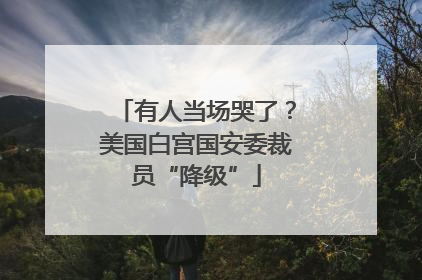 有人当场哭了？美国白宫国安委裁员“降级”