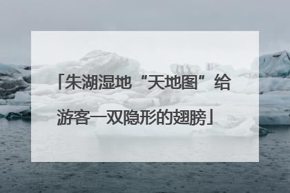 朱湖湿地“天地图”给游客一双隐形的翅膀