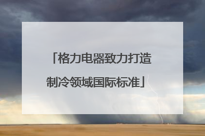 格力电器致力打造制冷领域国际标准