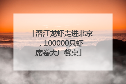 潜江龙虾走进北京，100000只虾席卷大厂餐桌