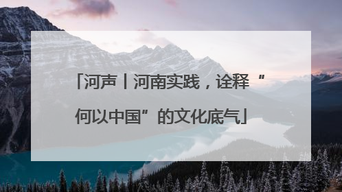 河声丨河南实践，诠释“何以中国”的文化底气