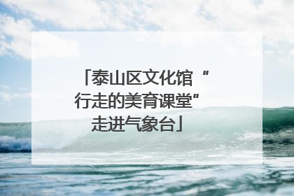 泰山区文化馆“行走的美育课堂”走进气象台