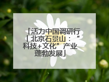 活力中国调研行丨北京石景山：“科技+文化”产业蓬勃发展