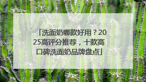 洗面奶哪款好用？2025高评分推荐，十款高口碑洗面奶品牌盘点