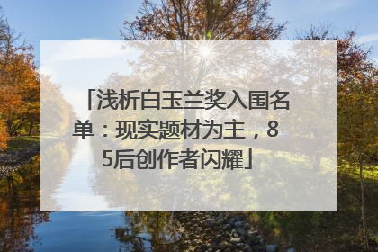 浅析白玉兰奖入围名单：现实题材为主，85后创作者闪耀