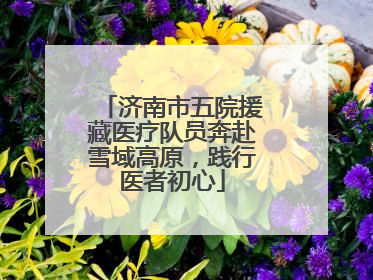 济南市五院援藏医疗队员奔赴雪域高原，践行医者初心