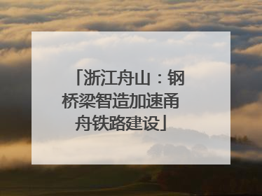 浙江舟山：钢桥梁智造加速甬舟铁路建设