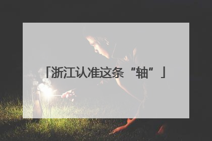 浙江认准这条“轴”