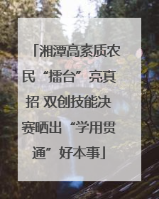 湘潭高素质农民“擂台”亮真招 双创技能决赛晒出“学用贯通”好本事