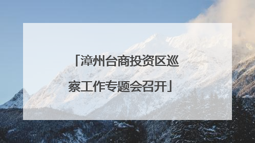 漳州台商投资区巡察工作专题会召开