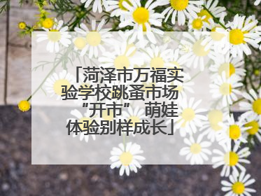 菏泽市万福实验学校跳蚤市场“开市” 萌娃体验别样成长