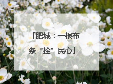 肥城：一根布条“拴”民心