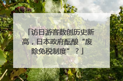 访日游客数创历史新高，日本政府酝酿“废除免税制度”？