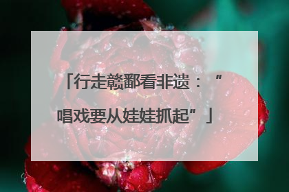 行走赣鄱看非遗：“唱戏要从娃娃抓起”