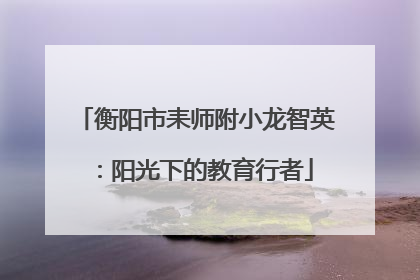 衡阳市耒师附小龙智英：阳光下的教育行者