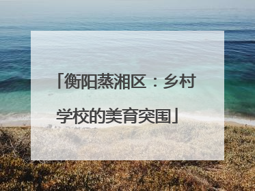 衡阳蒸湘区：乡村学校的美育突围