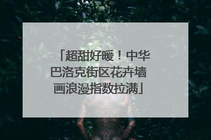 超甜好暖！中华巴洛克街区花卉墙画浪漫指数拉满