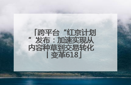 跨平台“红京计划”发布：加速实现从内容种草到交易转化丨变革618