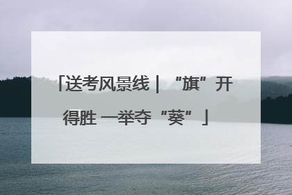 送考风景线｜“旗”开得胜 一举夺“葵”