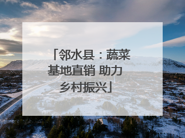 邻水县：蔬菜基地直销 助力乡村振兴