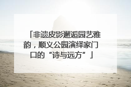 非遗皮影邂逅园艺雅韵，顺义公园演绎家门口的“诗与远方”