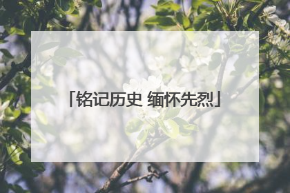 铭记历史 缅怀先烈