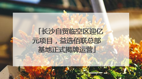 长沙自贸临空区迎亿元项目，益选佰联总部基地正式揭牌运营