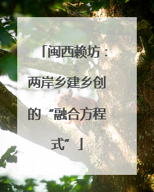闽西赖坊：两岸乡建乡创的“融合方程式”