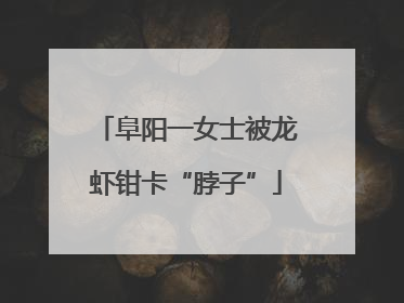 阜阳一女士被龙虾钳卡“脖子”