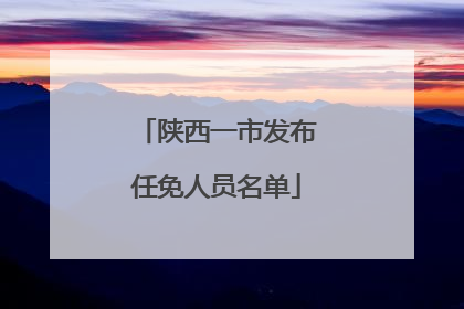 陕西一市发布任免人员名单